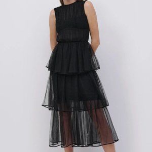 Jonathan Simkhai Black Layer Dress NWT
